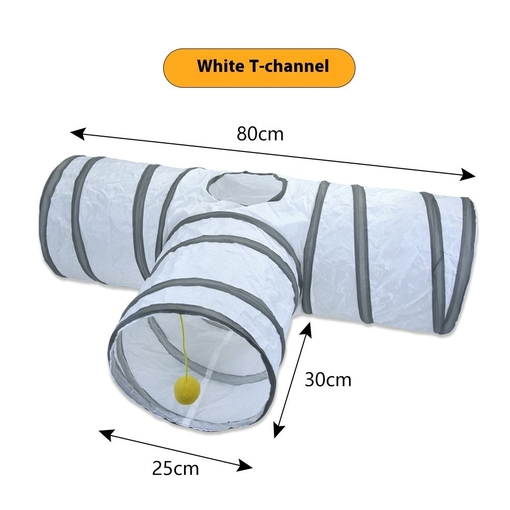 White Cat Tunnel Toy