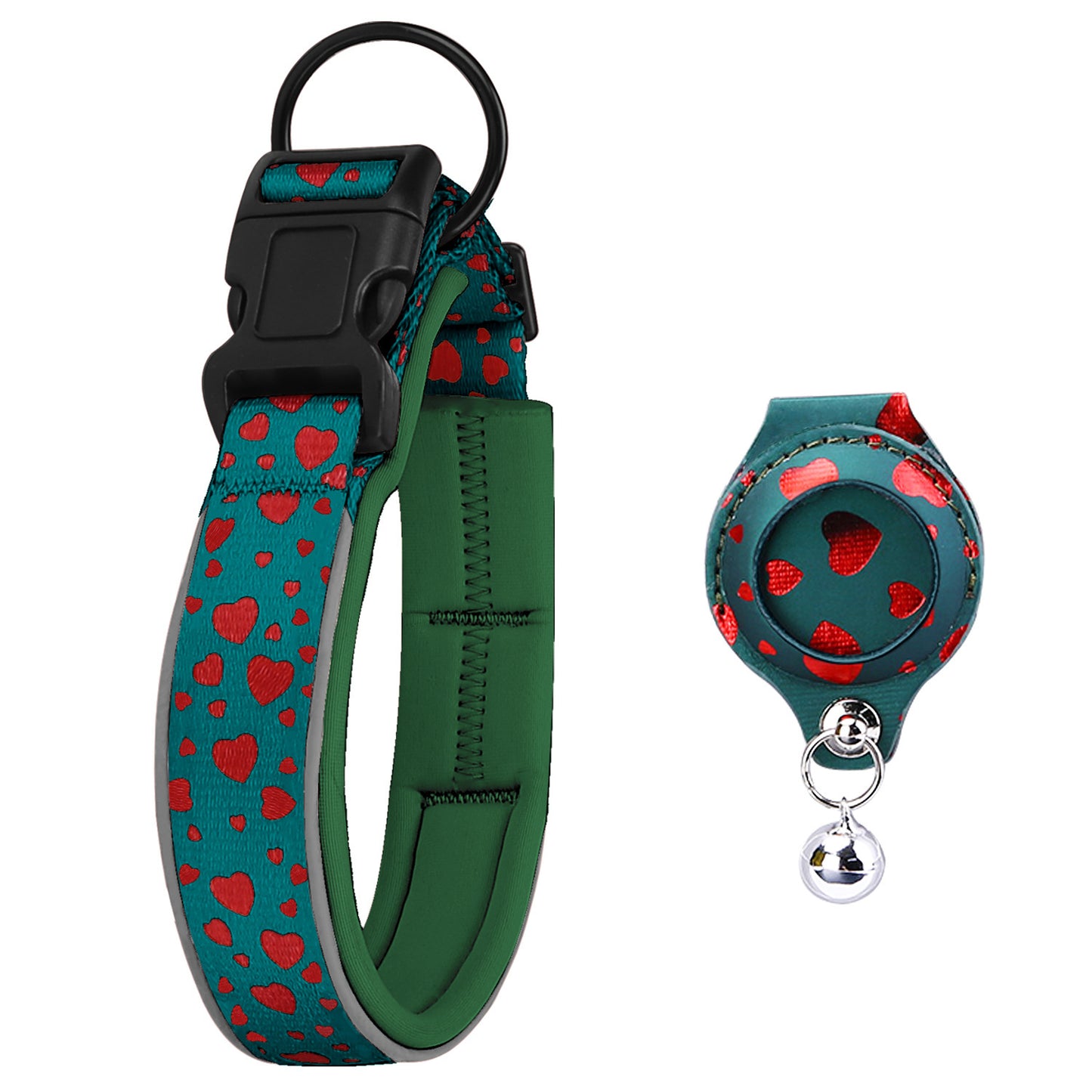 Airtag Pet Collar with Protective Leather Case
