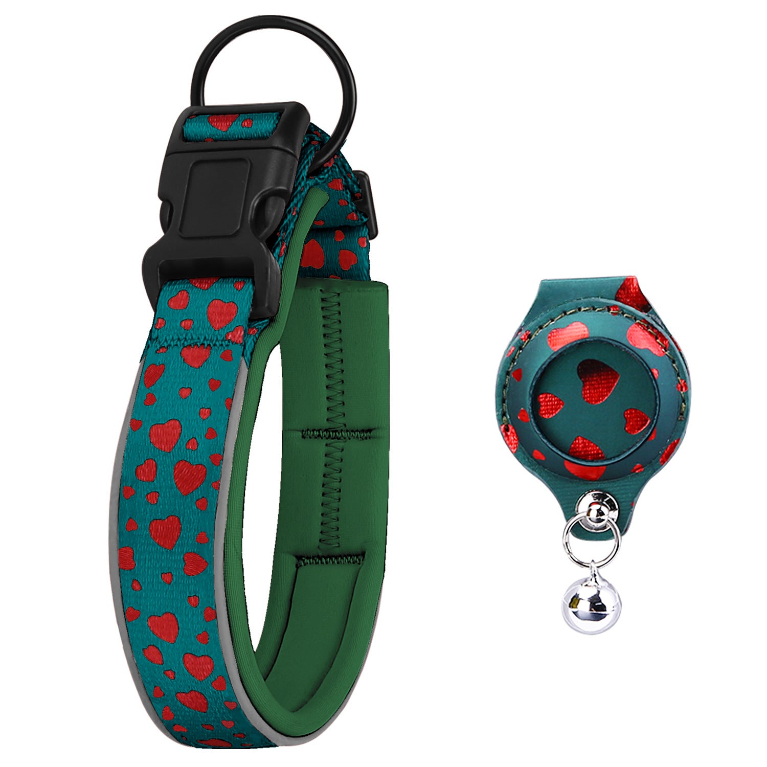 Airtag Pet Collar with Protective Leather Case