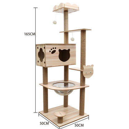ToyTigris Cat Crawl Nest Scratching Board Tree