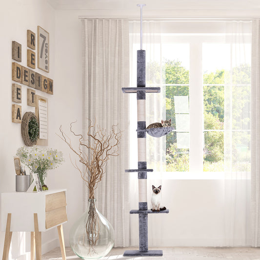 Adjustable Height 5 Level Floor to Ceiling Cat Tree