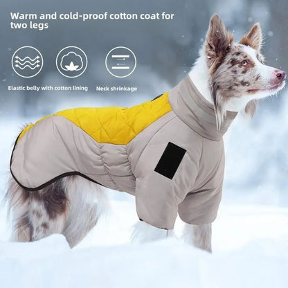 Large Dog Winter Coat: Waterproof, Warm, Reflective Jacket