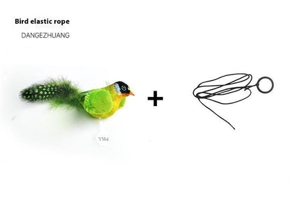 Simulation Plush Sound Bird Toy For Cats