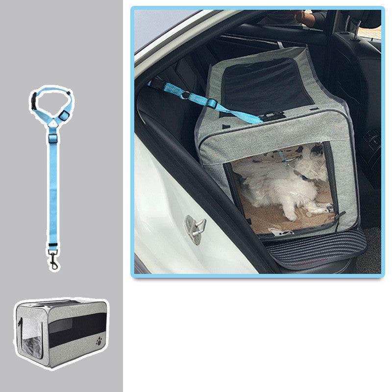 Portable Pet Travel Carrier Bag with Safety Zippers