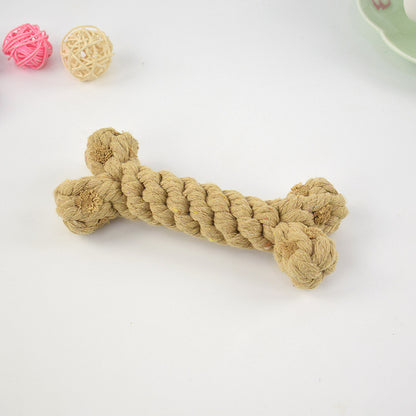 Durable Cotton Bone Toy – Bite-Resistant Chew & Play