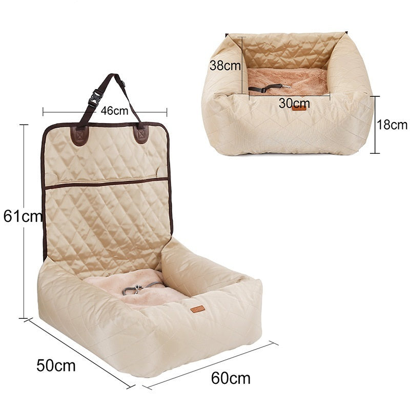 2 In 1 Foldable Dog Car Seat Pad