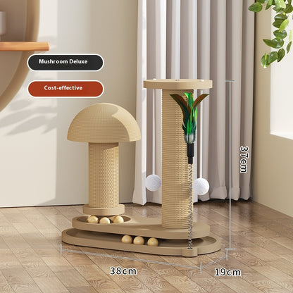 ToyTigris Solid Wood Cat Turntable Scratching Post