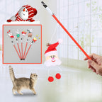 Christmas Feather Wand Cat Toy