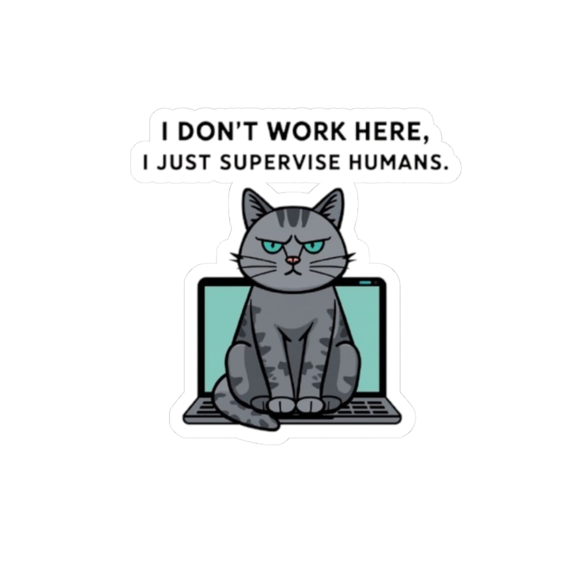 Cat Computer Meme Sticker