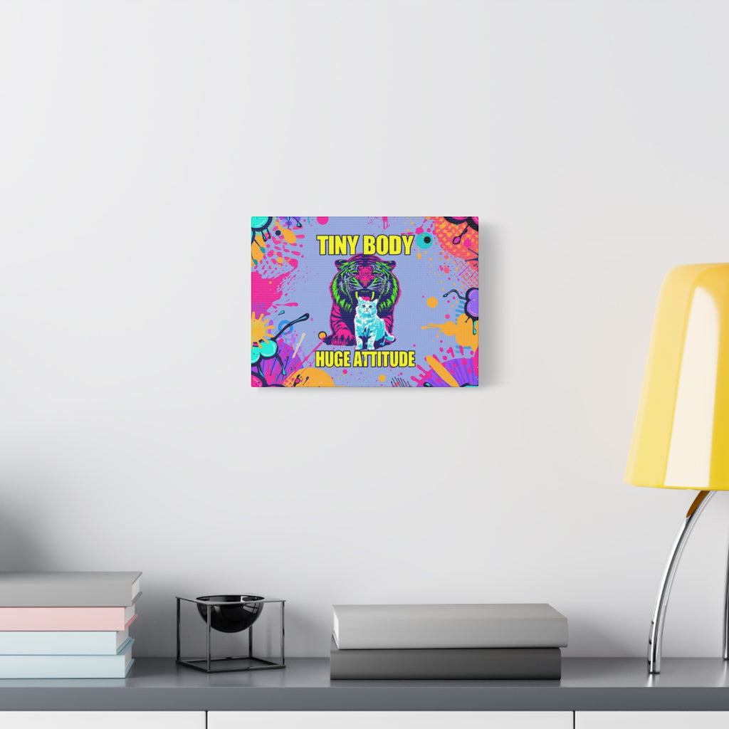 Canvas Wall Art - Colorful Cat Meme