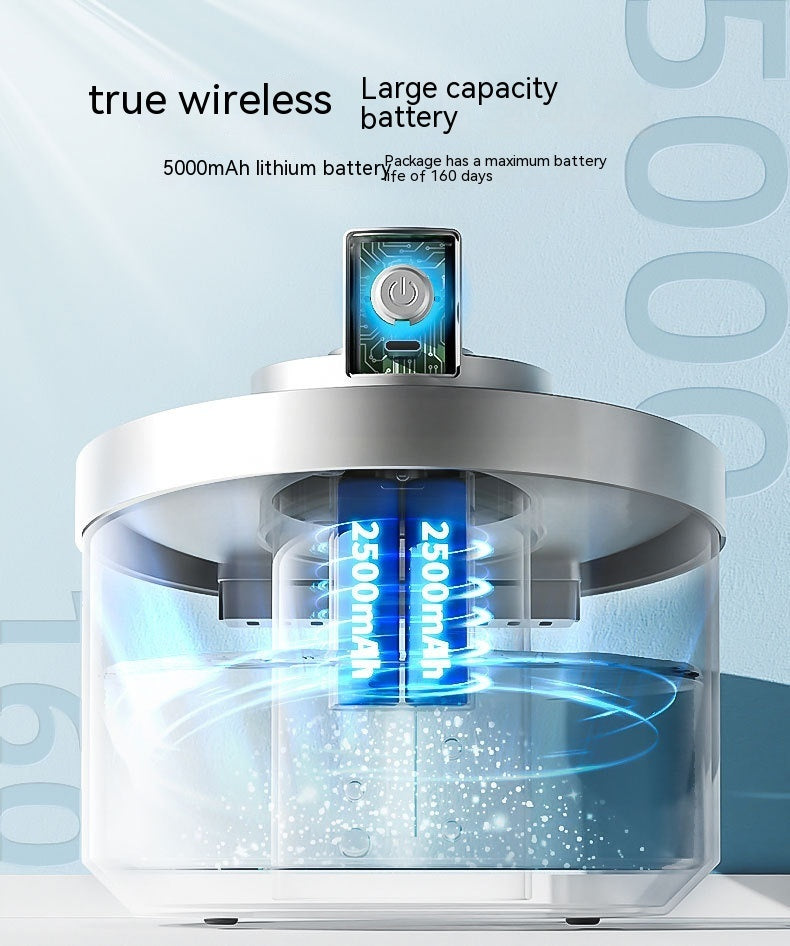 Wireless Cat Water Fountain Rechargeable Automatic Pet Feeder