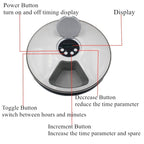 Automatic Six-Meal Pet Feeder Timer with Music Reminder for Cats & Dogs