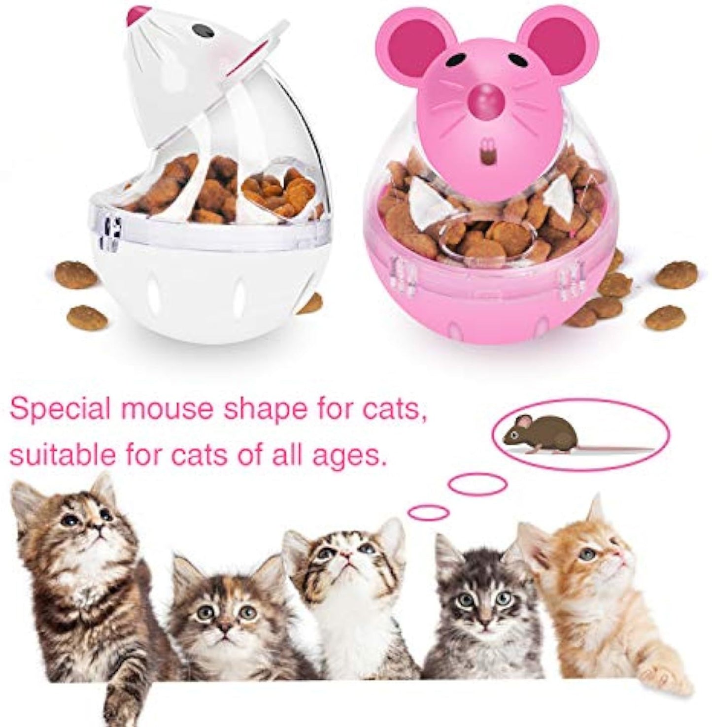 Mice-Shaped Cat Treat Feeder Interactive Food Toy for Cats