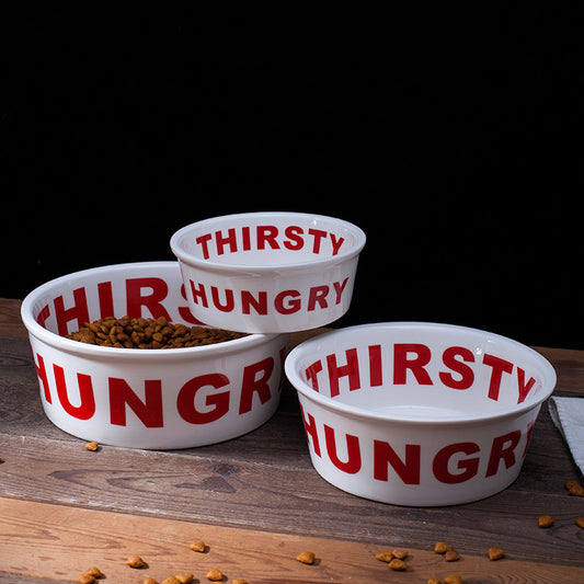 Ceramic Dog Food & Water Bowl
