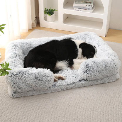 Winter Plush Dog Bed