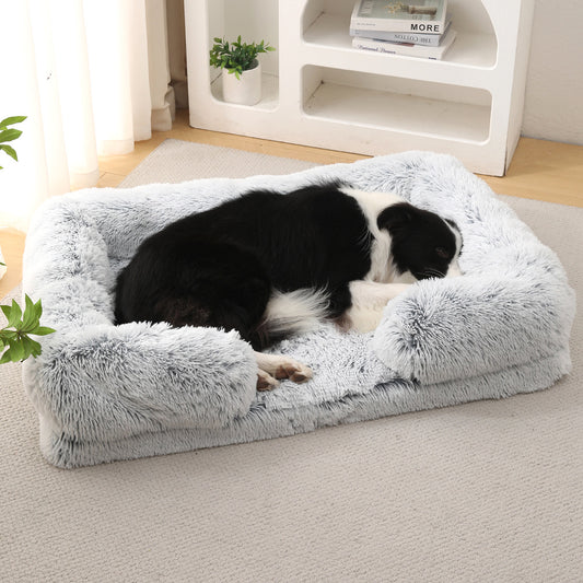 Winter Plush Dog Bed