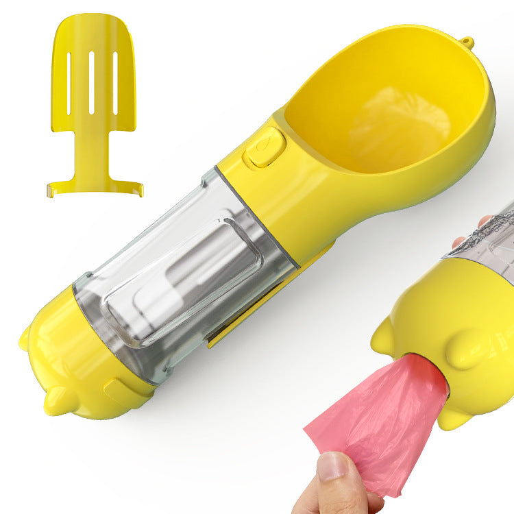 3 In 1 Pet Water Bottle Feeder Bowl Garbage Bag