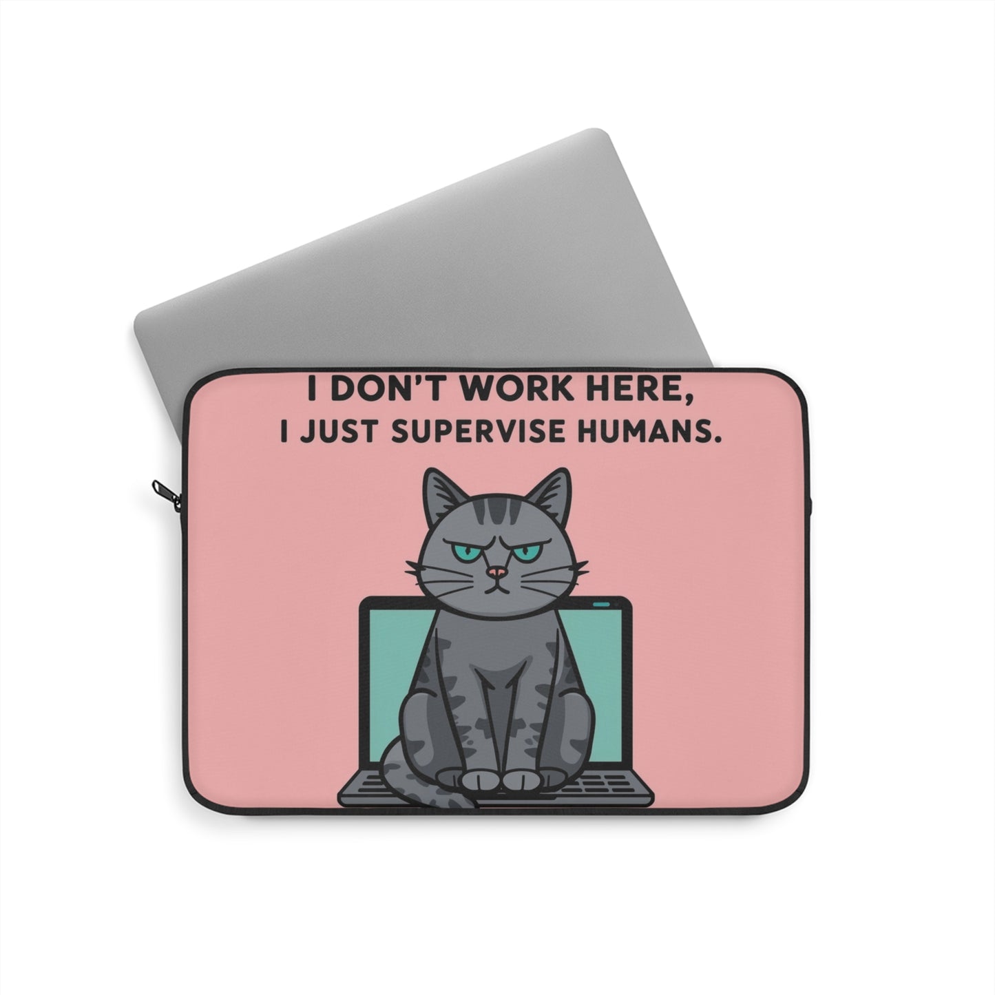 Cat-Themed Laptop Sleeve, Cute Cat Gift, Work From Home Essential, Cat Lover Accessory, Funny Tech Case, Quirky Laptop Cover