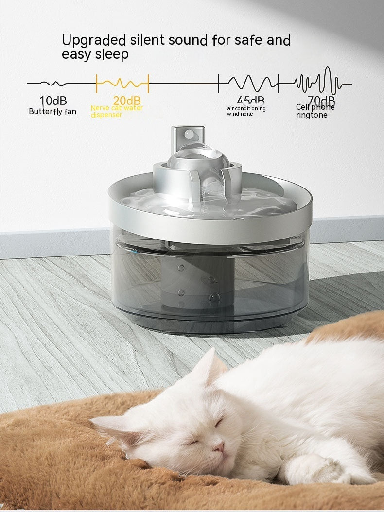 Wireless Cat Water Fountain Rechargeable Automatic Pet Feeder