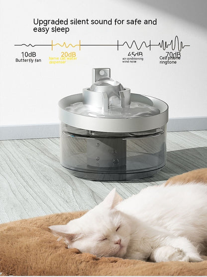 Wireless Cat Water Fountain Rechargeable Automatic Pet Feeder