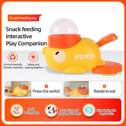 Interactive Duck Feeder Dog Toy Puzzle Treat Dispenser for Training & Slow Feeding