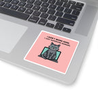 Cat Computer Meme Sticker - Pink