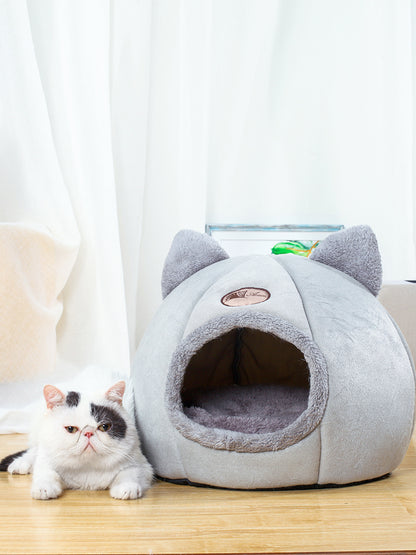 Enclosed Cat Bed For Warm Sleeping