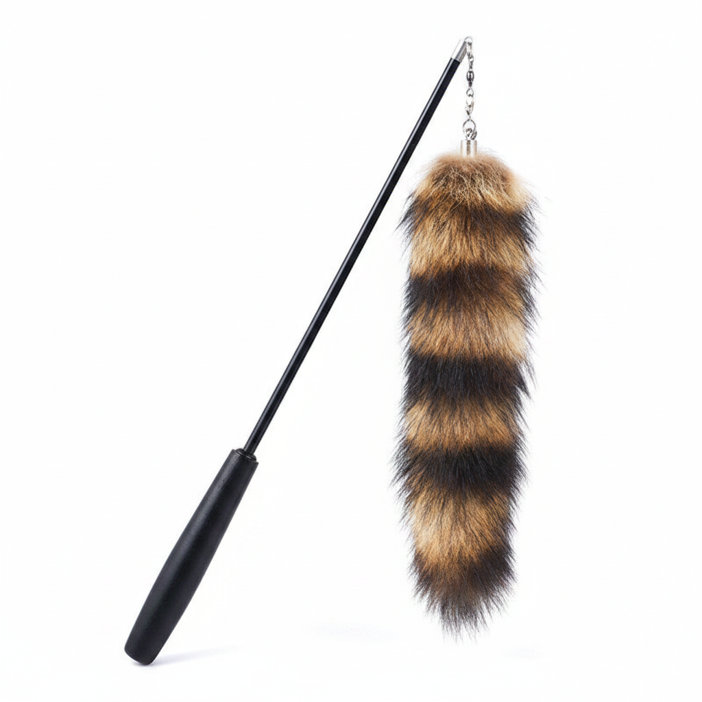 Fluffy Fox Tail Telescopic Cat Wand Toy