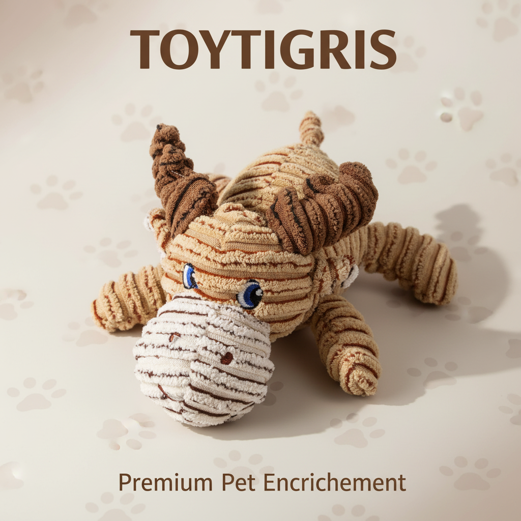 ToyTigris Plush Squeaky Pet Toy