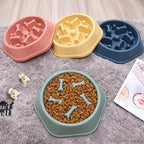 ToyTigris Bone Shape Slow Feeder Dog Bowl