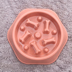 ToyTigris Bone Shape Slow Feeder Dog Bowl