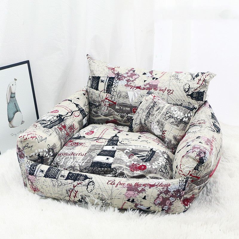 Autumn And Winter Sofa Pet Nest Canvas