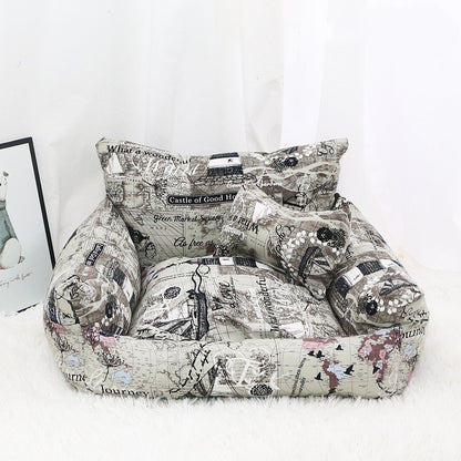 Autumn And Winter Sofa Pet Nest Canvas