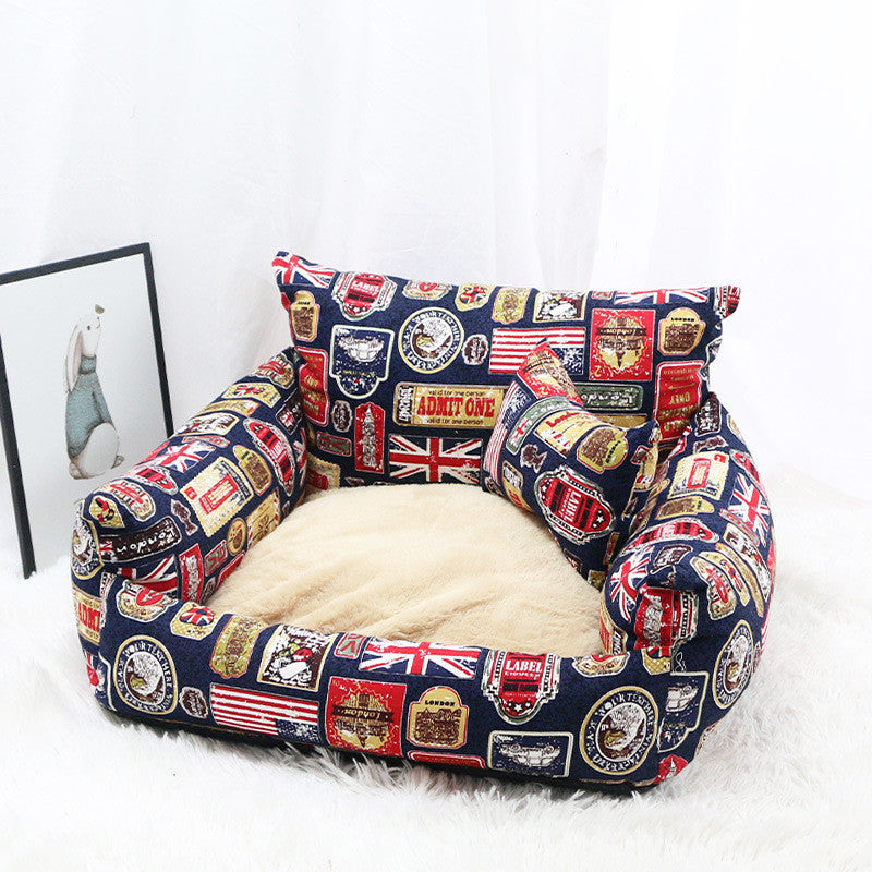 Autumn And Winter Sofa Pet Nest Canvas