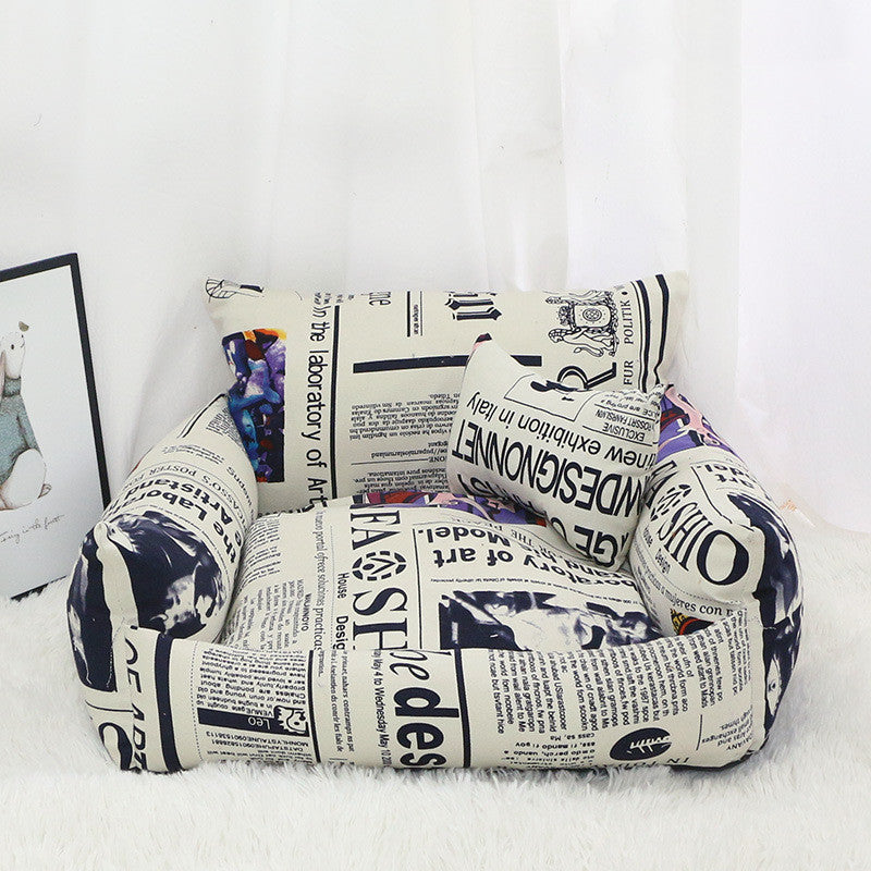 Autumn And Winter Sofa Pet Nest Canvas