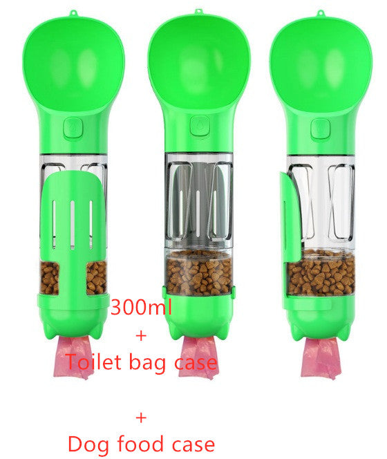 3 In 1 Pet Water Bottle Feeder Bowl Garbage Bag