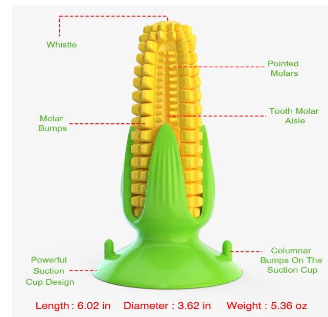 Corn Shaped Dog Chew and Dental Toy