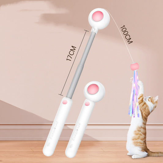 NEW 2-in-1 Retractable Cat Wand Toy