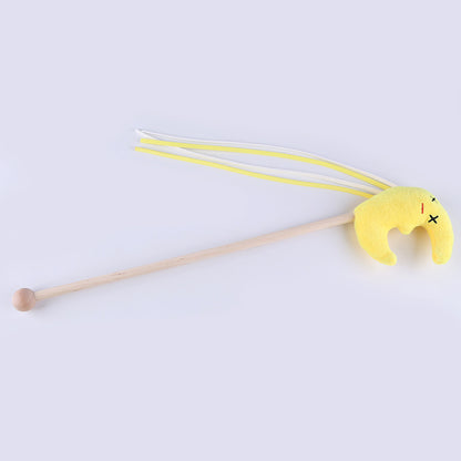 Feather Bell Mouse Stick Cat Toy Interactive Throwing Toy