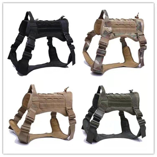 Military Tactical Dog Harness Adjustable Camouflage Vest