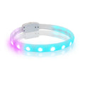 USB wiederaufladbares LED-Hundehalsband – verstellbares Silikon-Anti-Verlust-Blitzhalsband