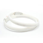 USB Rechargeable LED Dog Collar – Adjustable Silicone Anti-Lost Flash Necklace