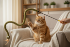 Plush Snake Cat Teaser Wand Toy