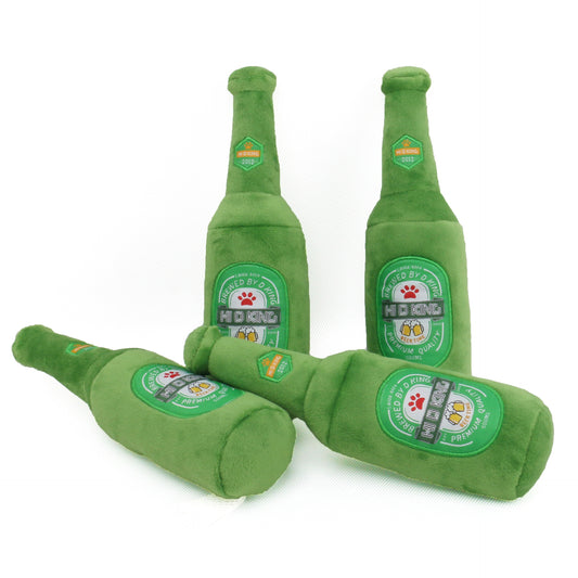 Durable Dog Chew Toy Beer Bottle Shape