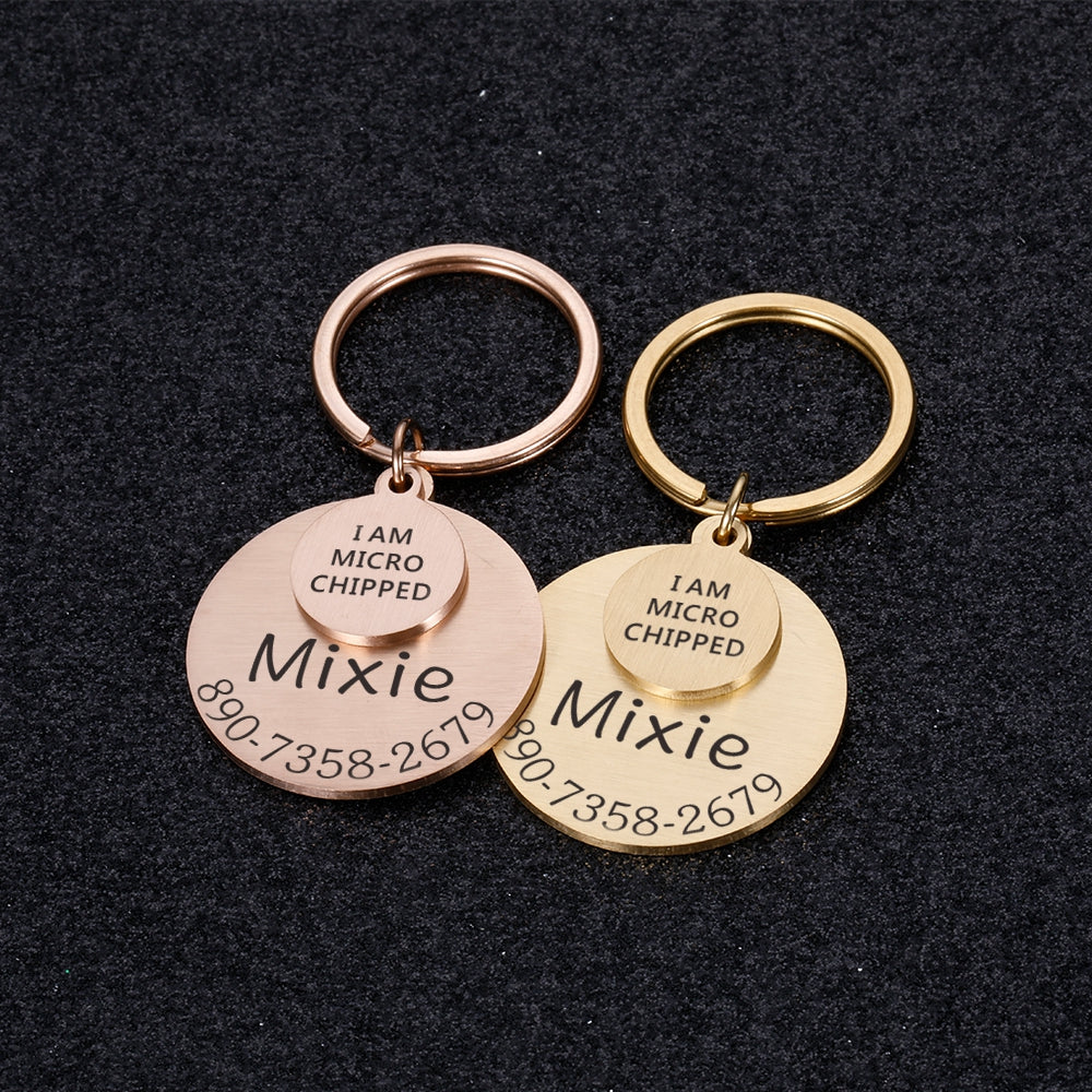 Personalized Dog Tag Keychain: Pet ID Collar