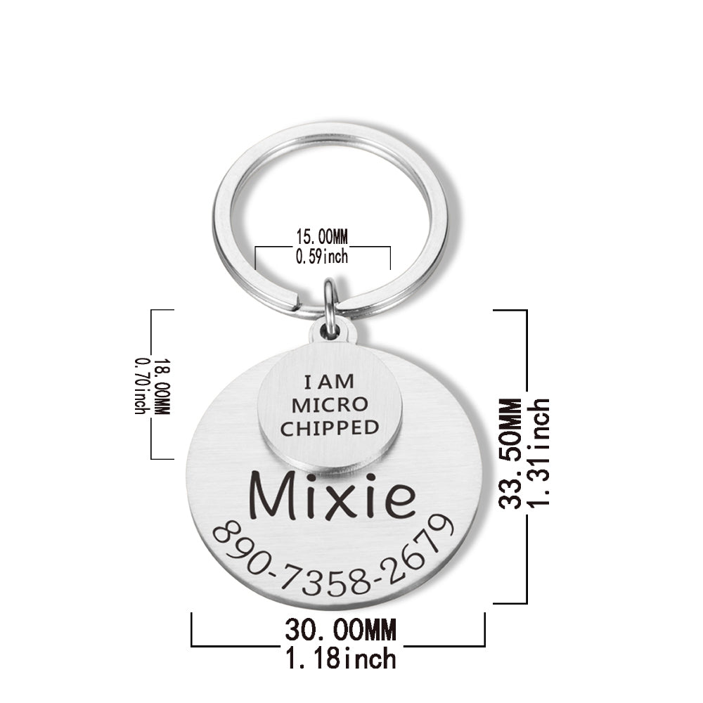 Personalized Dog Tag Keychain: Pet ID Collar