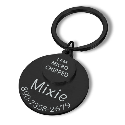 Personalized Dog Tag Keychain: Pet ID Collar