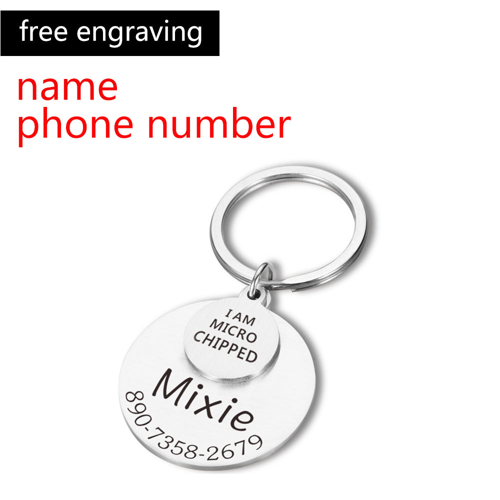 Personalized Dog Tag Keychain: Pet ID Collar