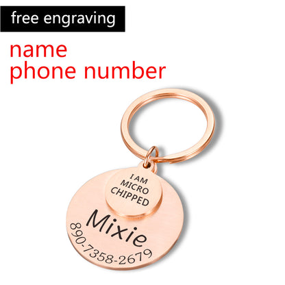 Personalized Dog Tag Keychain: Pet ID Collar