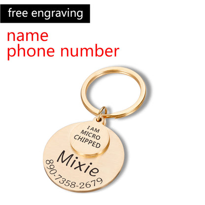 Personalized Dog Tag Keychain: Pet ID Collar